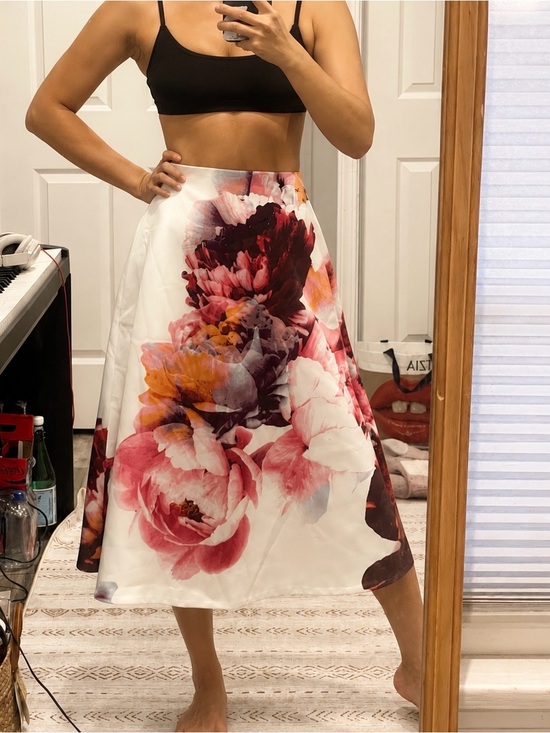 KEEPSAKE the Label Dresses & Skirts - KEEPSAKE the Label White and Red Floral A-Line Skirt